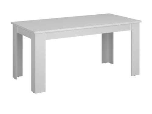 KONDELA Jedálenský rozkladací stôl biela 160-210x90 ERODIN